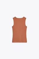 T-SHIRT AVEC LIN SANS MANCHES