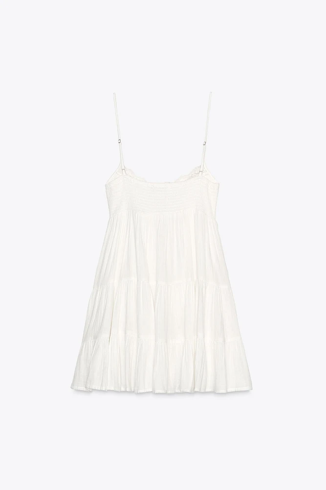 LACE CHIFFON SHORT DRESS