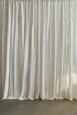 HIGH OPACITY WHITE LINEN CURTAIN