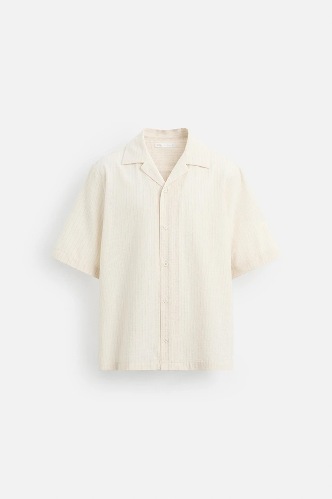 CHEMISE RAYURES TEXTURÉE