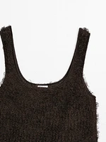 Bouclé knit top with thread detail - Studio