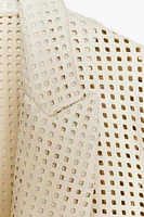 VESTE DÉCOUPÉE EFFET DAIM