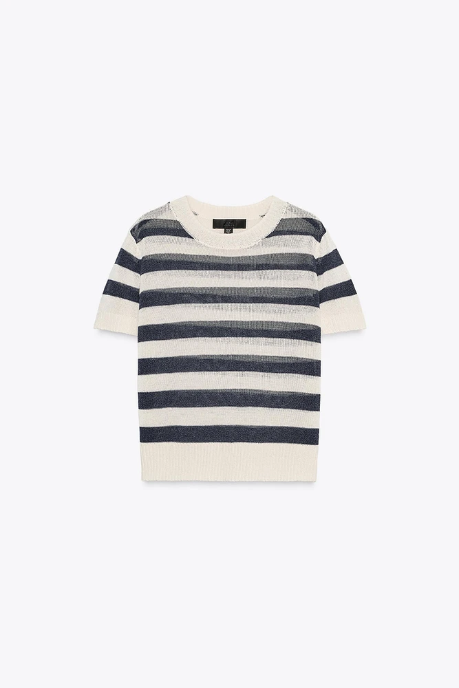 STRIPED KNIT TOP