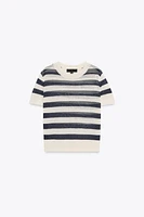 STRIPED KNIT TOP