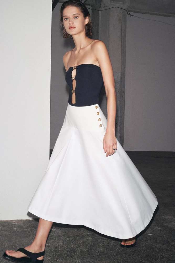 ZW COLLECTION BUTTON CAPE SKIRT