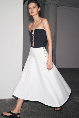 ZW COLLECTION BUTTON CAPE SKIRT