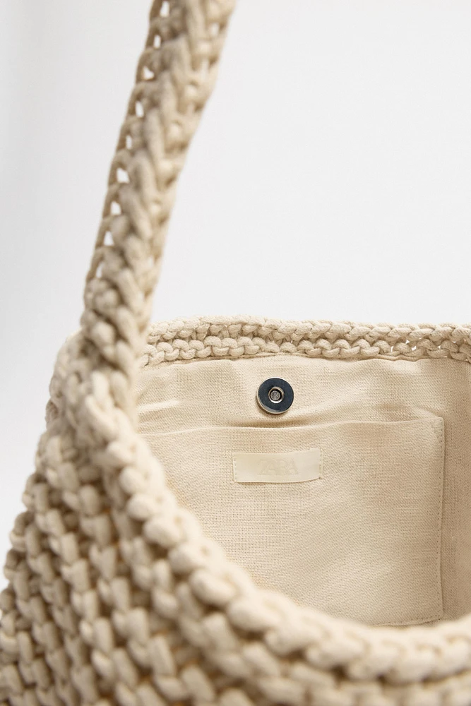 SAC PORTÉ ÉPAULE MACRAMÉ