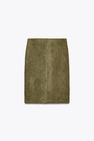 FAUX SUEDE SKIRT