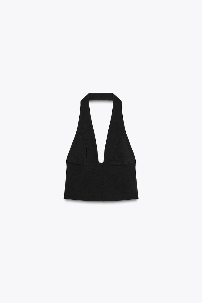 STRETCH HALTER TOP