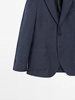 Blazer texturé 100 % laine