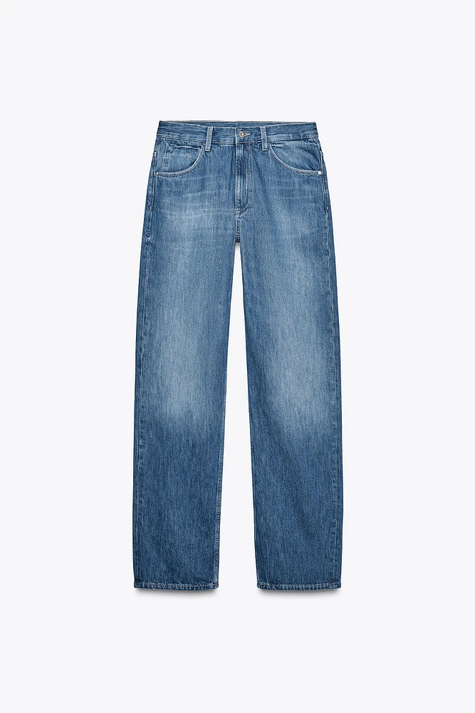 TRF MID-RISE STRAIGHT BAGGY JEANS