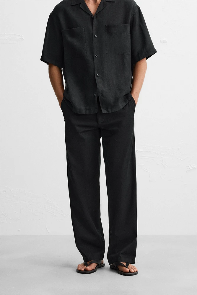PANTALON STRAIGHT FIT STRUCTURÉ