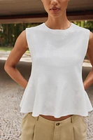 SEQUIN KNIT PEPLUM TOP