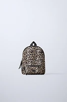 ANIMAL PRINT NYLON MINI BACKPACK