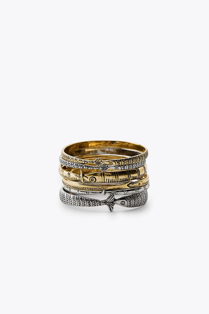 PACK OF 6 COMBINED METAL BRACELETS