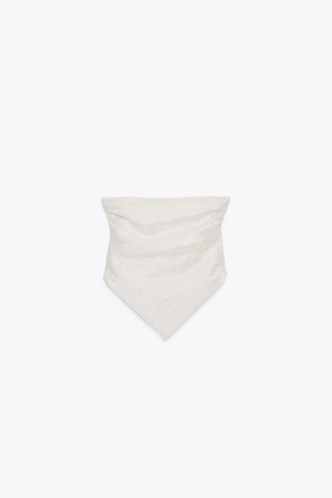 TOP FOULARD FIL MÉTALLISÉ