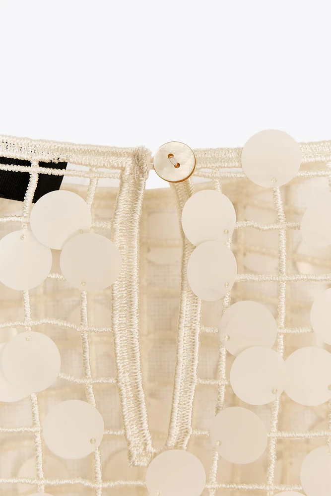 ROBE LONGUE À PAILLETTES