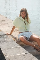 POPLIN CROP SHIRT