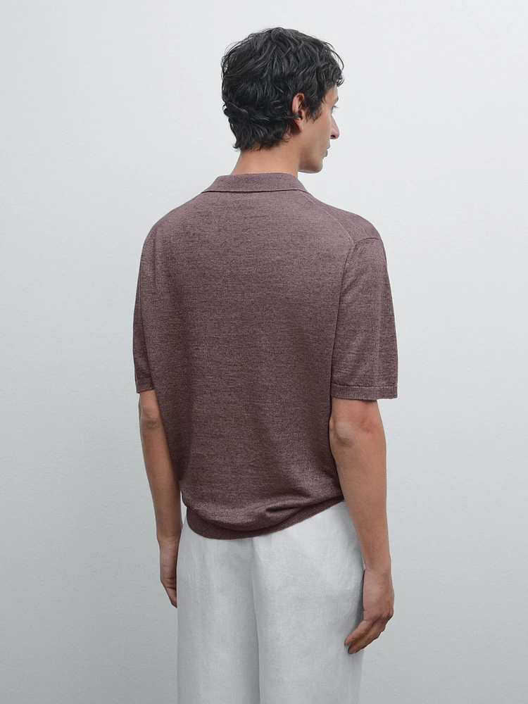 Polo en maille 100 % lin