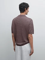 Polo en maille 100 % lin