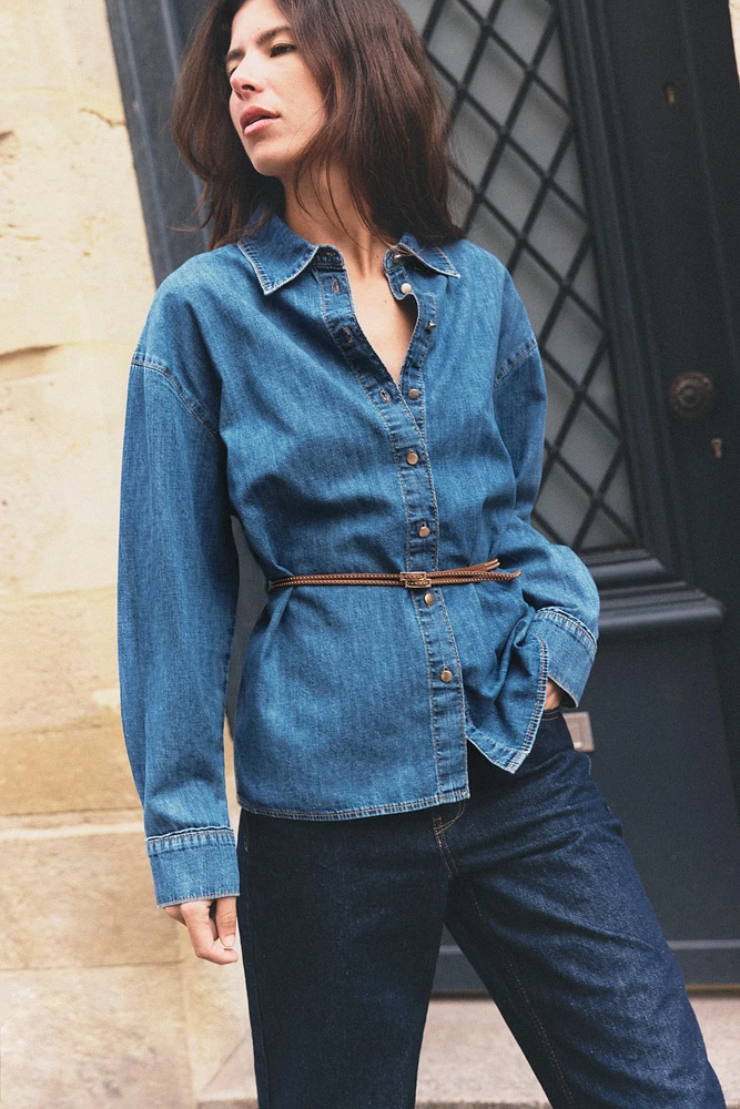 Z1975 BELTED DENIM SHIRT