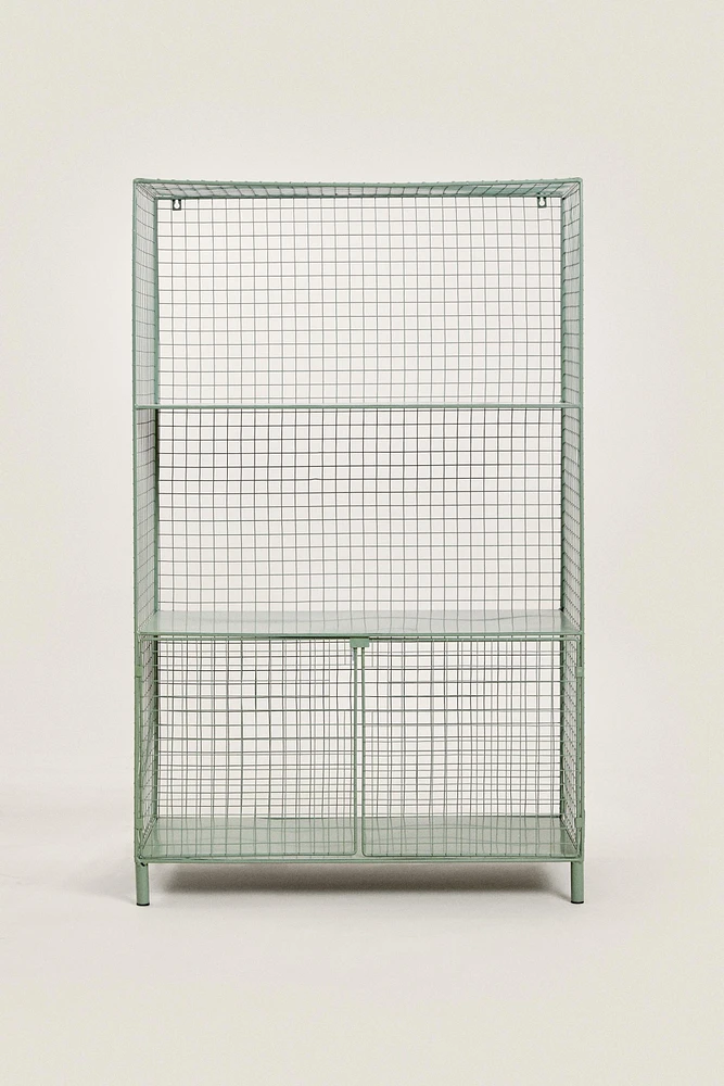 CHILDREN’S METAL SHELVING UNIT WITH DOORS