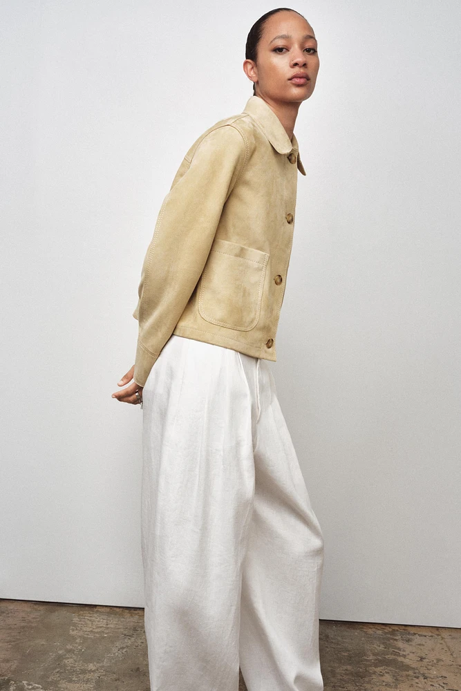 VESTE EN CUIR DAIM 100 % ZW COLLECTION LIMITED EDITION