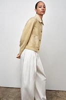 VESTE EN CUIR DAIM 100 % ZW COLLECTION LIMITED EDITION