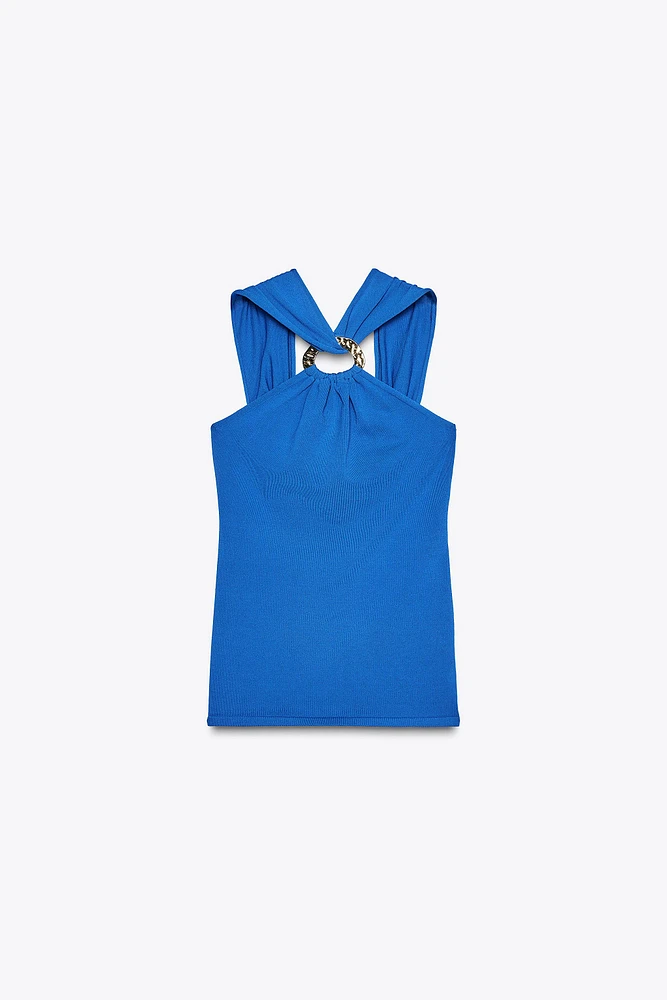 HALTER KNIT TOP