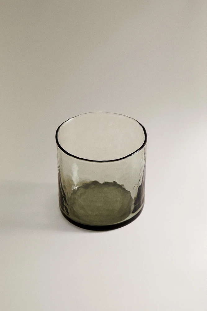 HAMMERED GLASS TUMBLER