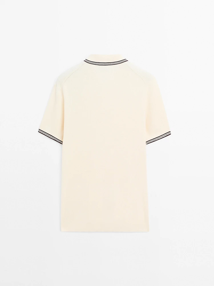 100% cotton knit polo shirt