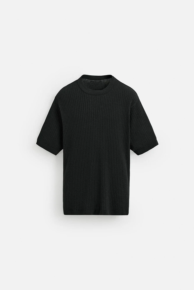 JACQUARD KNIT T-SHIRT