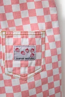 SALOPETTE LONGUE EN SERGE CARREAUX DAMIER