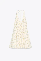 ROBE EN POPELINE IMPRIMÉE FLEURS