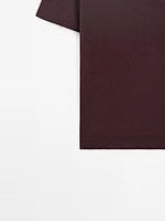 Short sleeve fine knit sweater