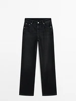 Mid-rise straight-leg regular length jeans