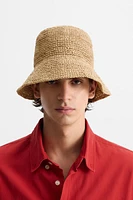 RAFFIA BUCKET HAT