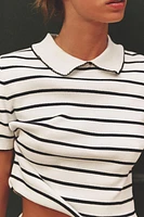 CONTRAST TRIM KNIT TOP