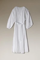 COTTON ROBE WITH EMBROIDERY