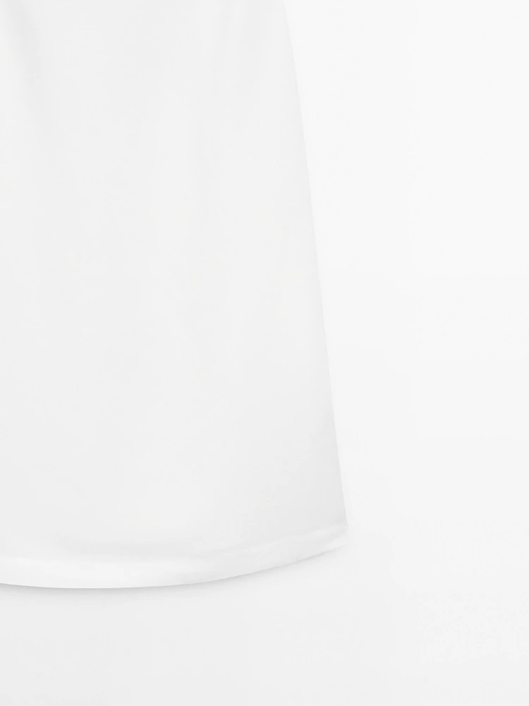 Flowing linen blend mini dress