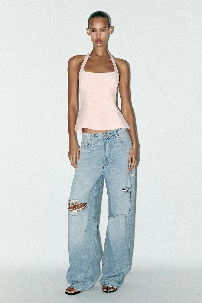 BOW HALTER TOP