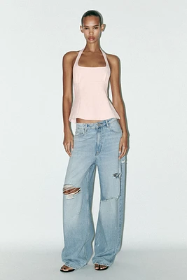 BOW HALTER TOP