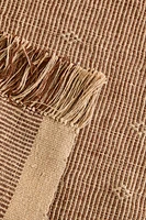 JUTE AREA RUG WITH DIAMONDS