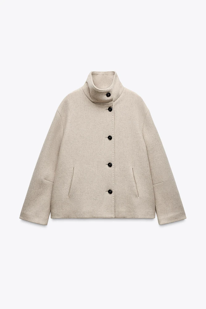 MANTEAU COURT AVEC LAINE COLLECTION ZW