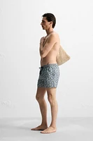 MAILLOT DE BAIN COURT À IMPRIMÉ FLORAL
