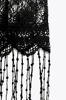 FRINGED CROCHET VEST