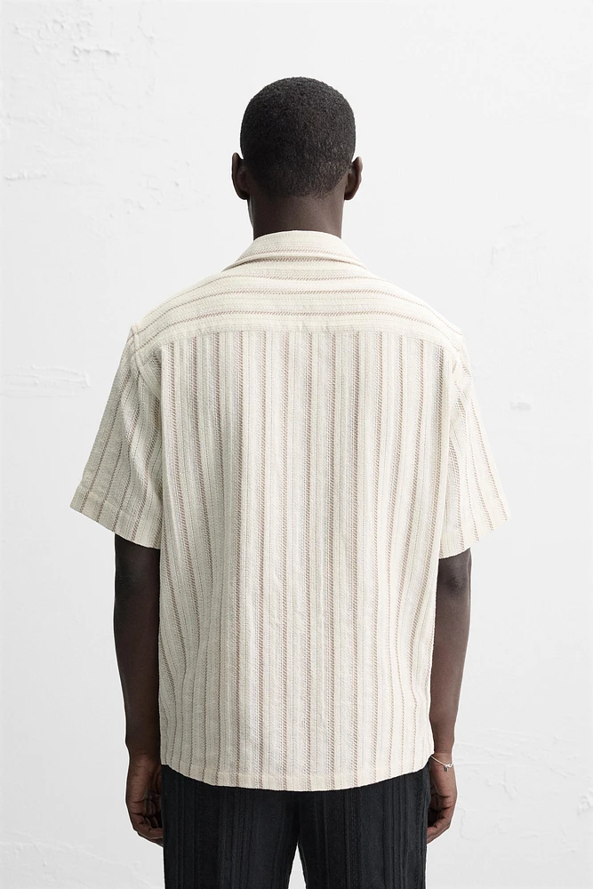 TEXTURED STRIPE SHIRT