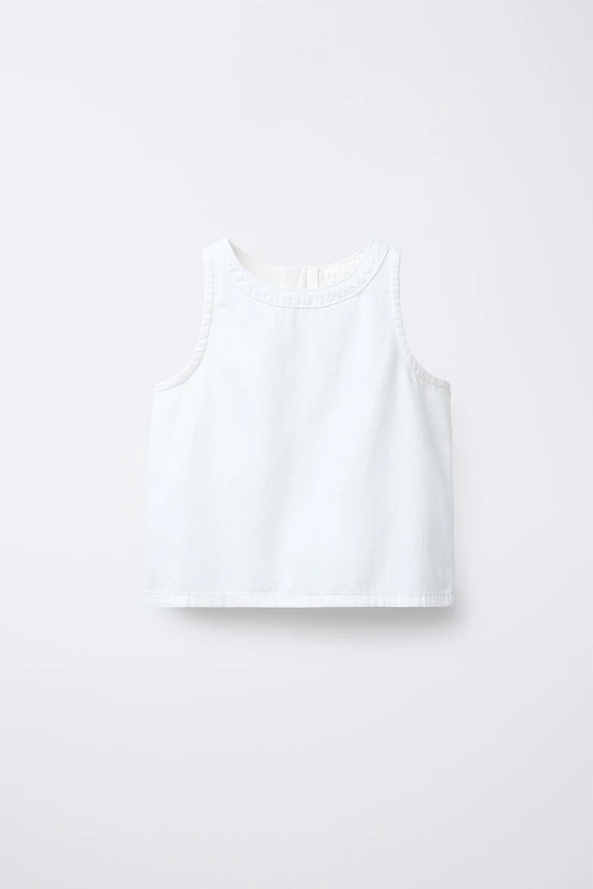 TOP SANS MANCHES ZIP