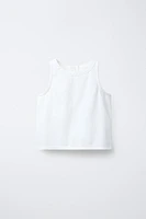 TOP SANS MANCHES ZIP