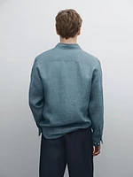 Lightweight regular fit 100% linen shirt